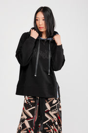 Felpa con cappuccio nera