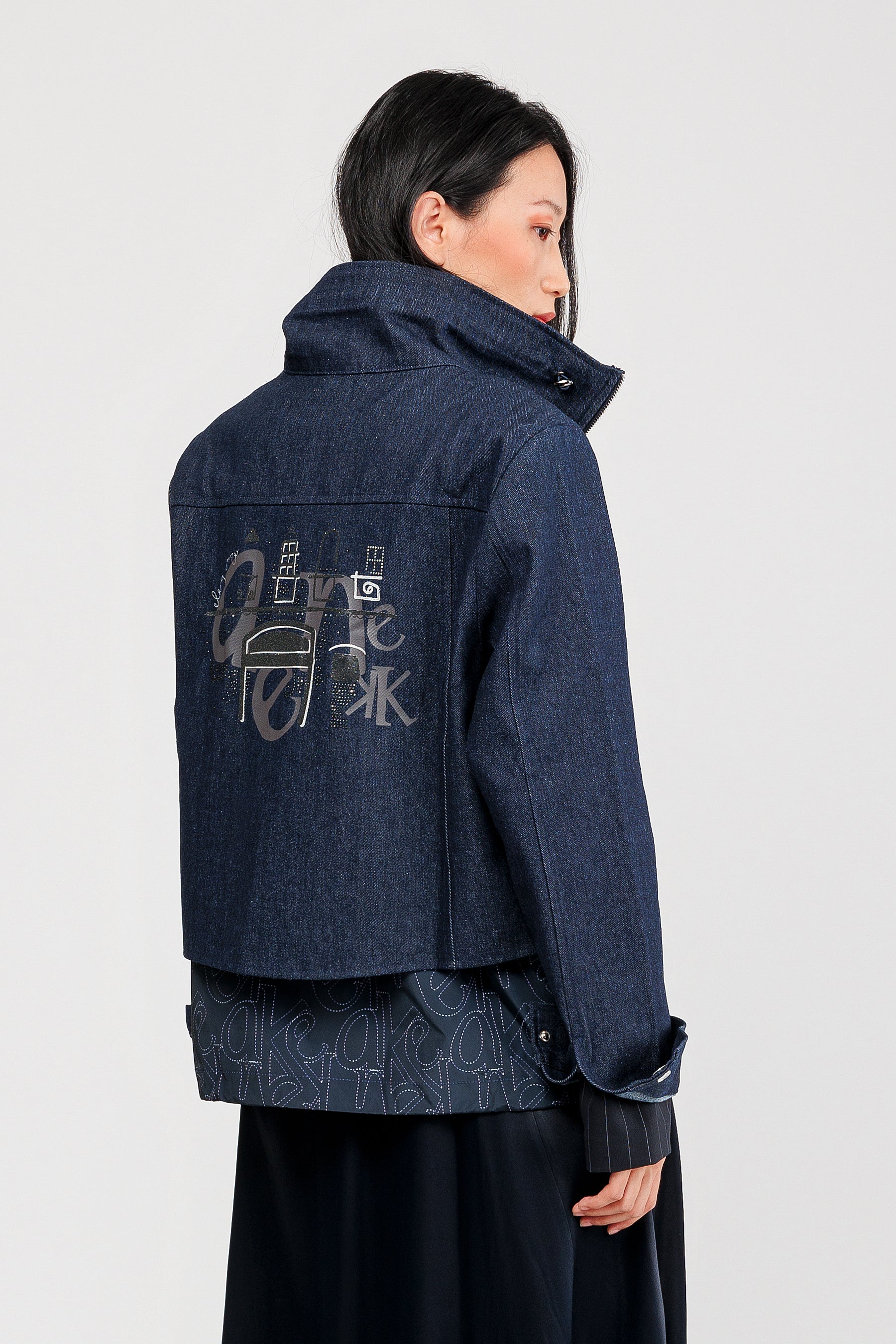 Giacca blu jeans