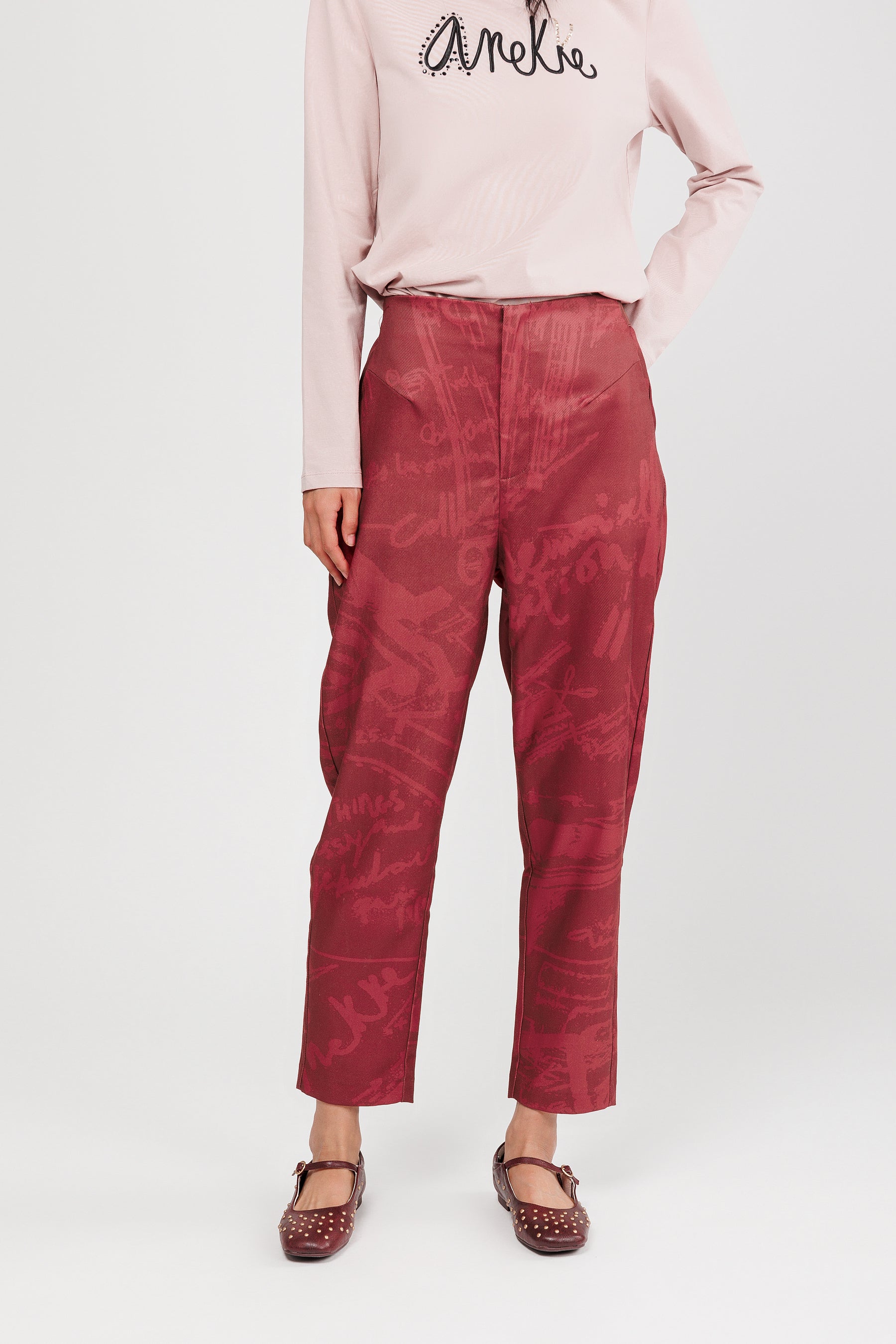 Pantaloni bordeaux