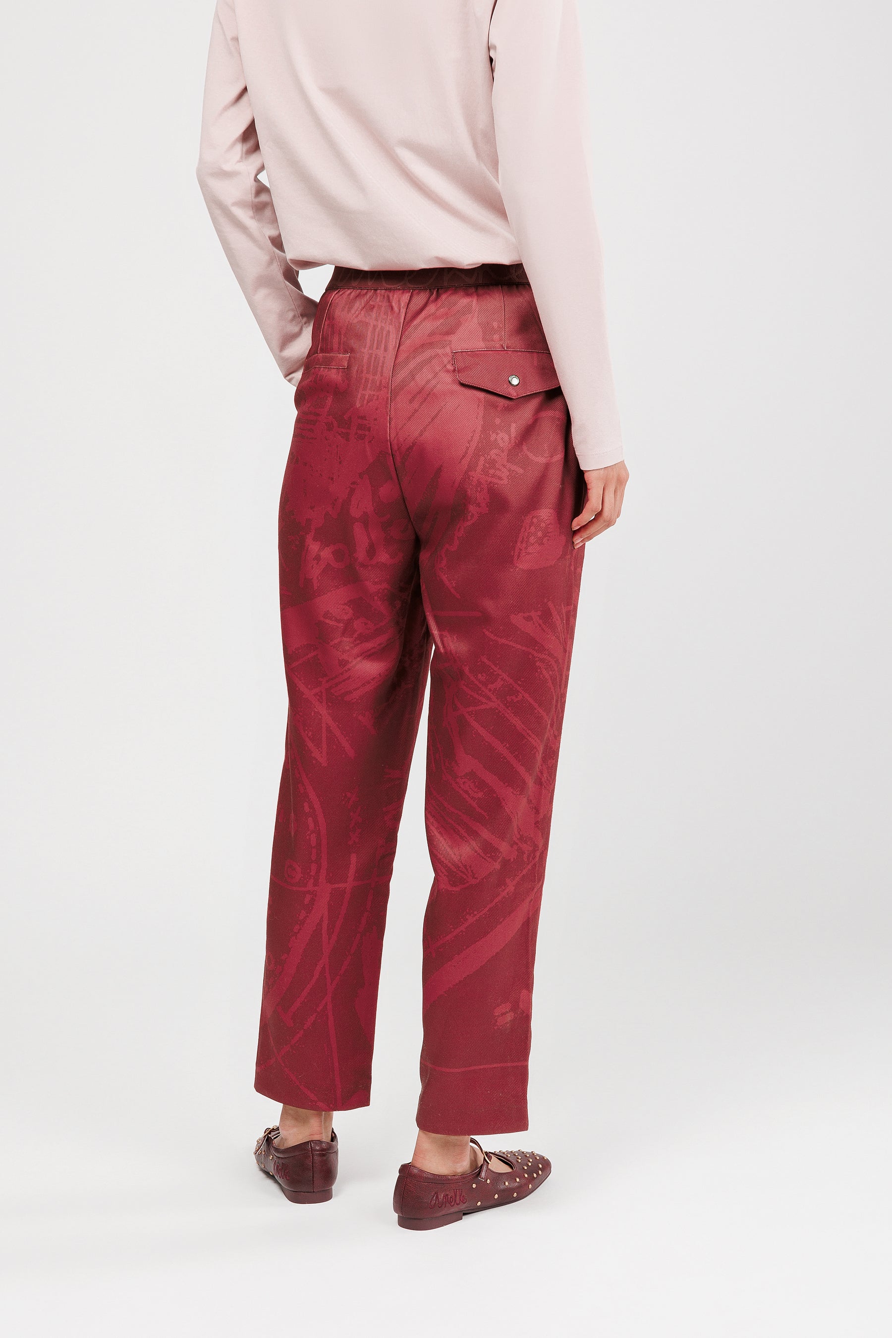 Pantaloni bordeaux