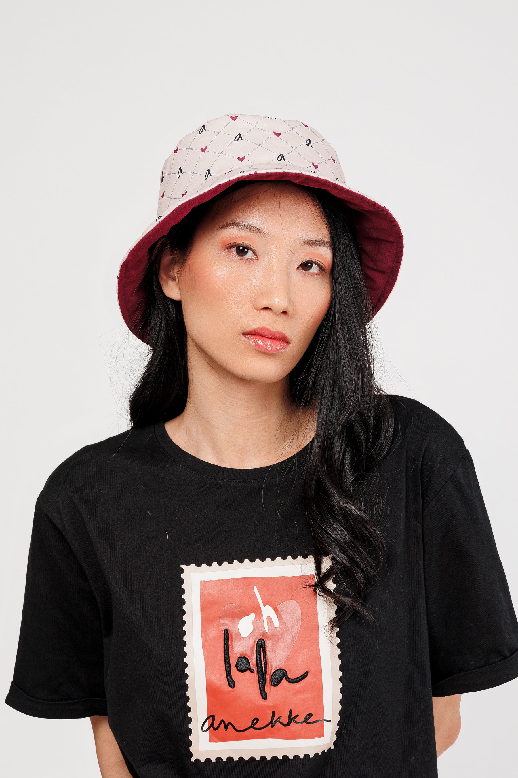 Cappello da pescatore double face