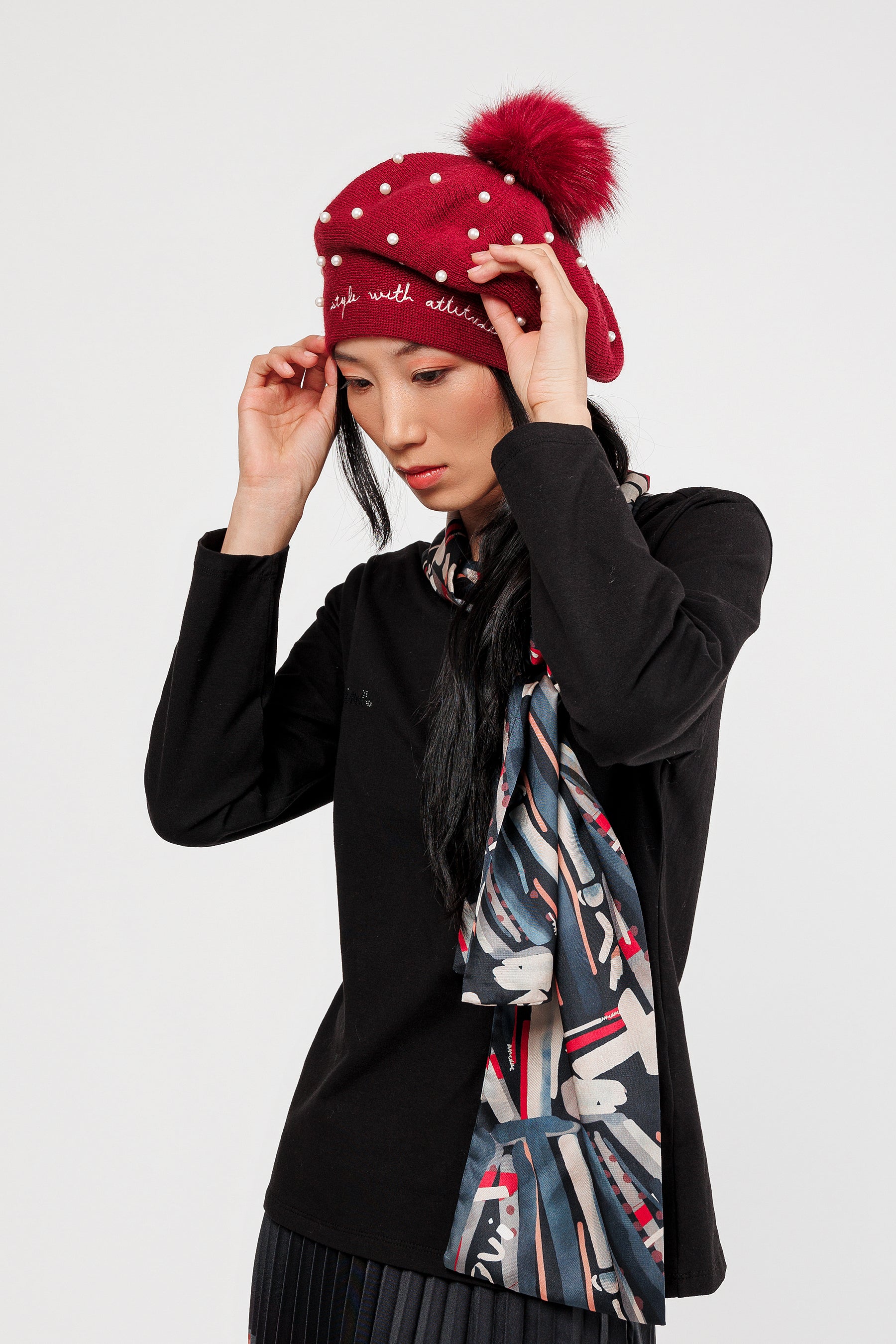 Berretto basco in maglia Mademoiselle