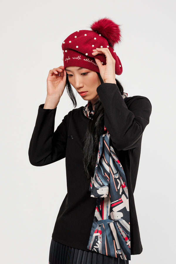Berretto basco in maglia Mademoiselle