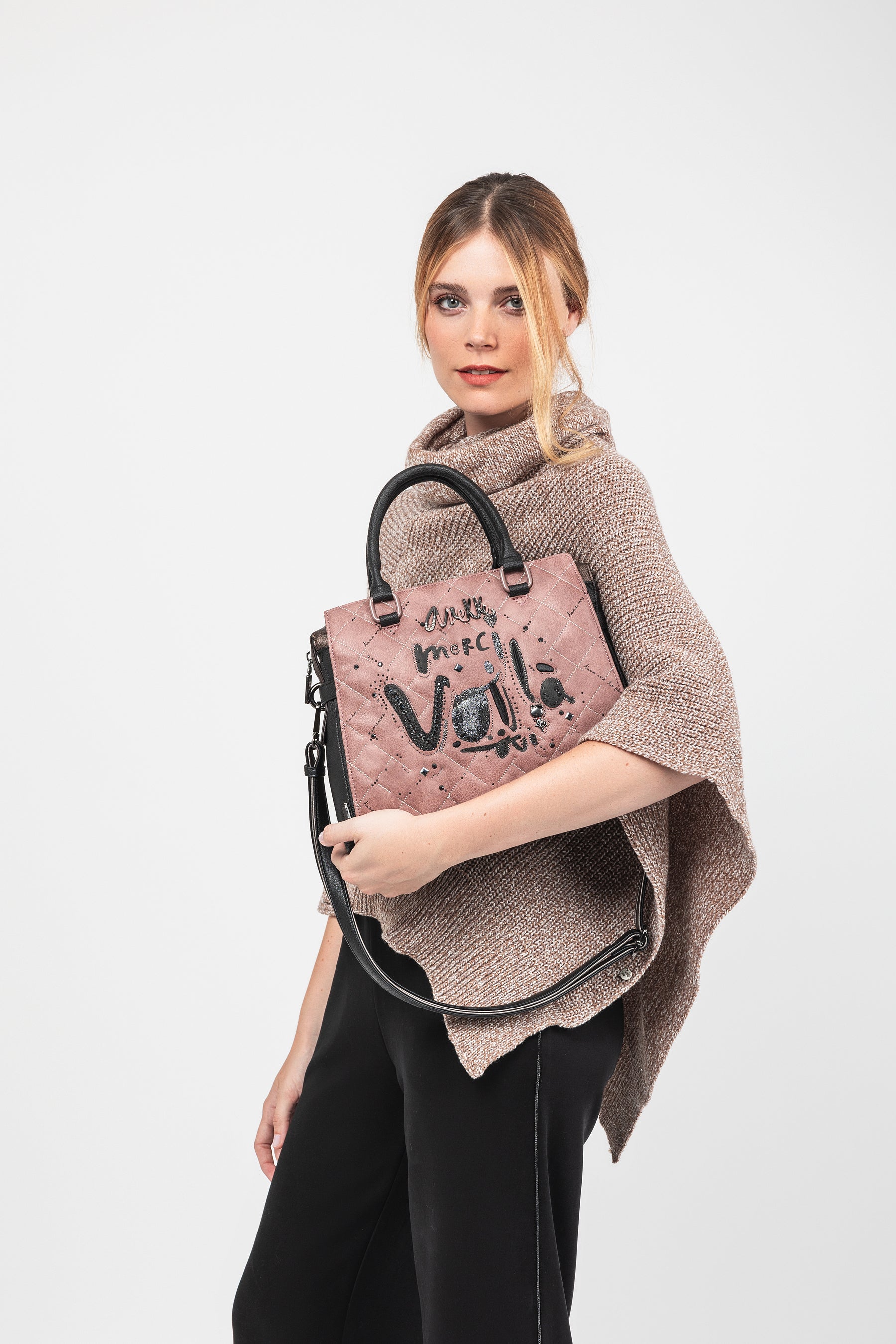 Borsa manico corto e tracolla Parisian