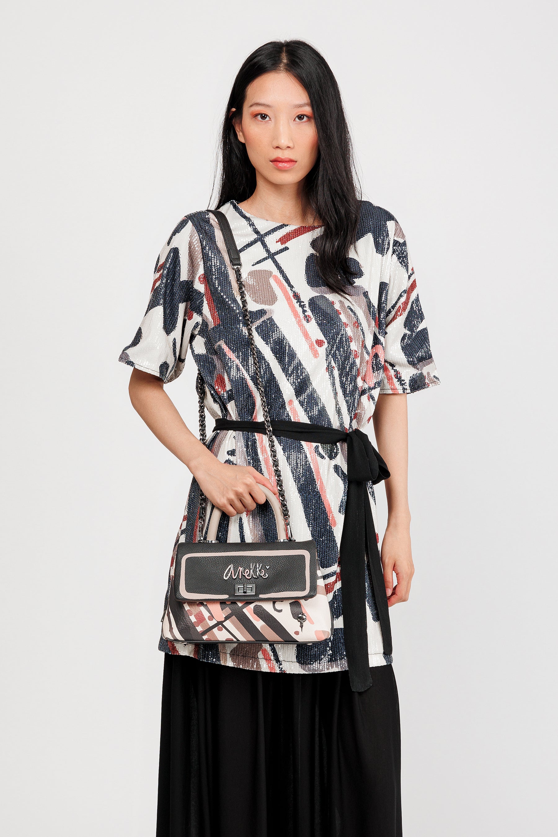 Borsa manico corto e tracolla Parisian