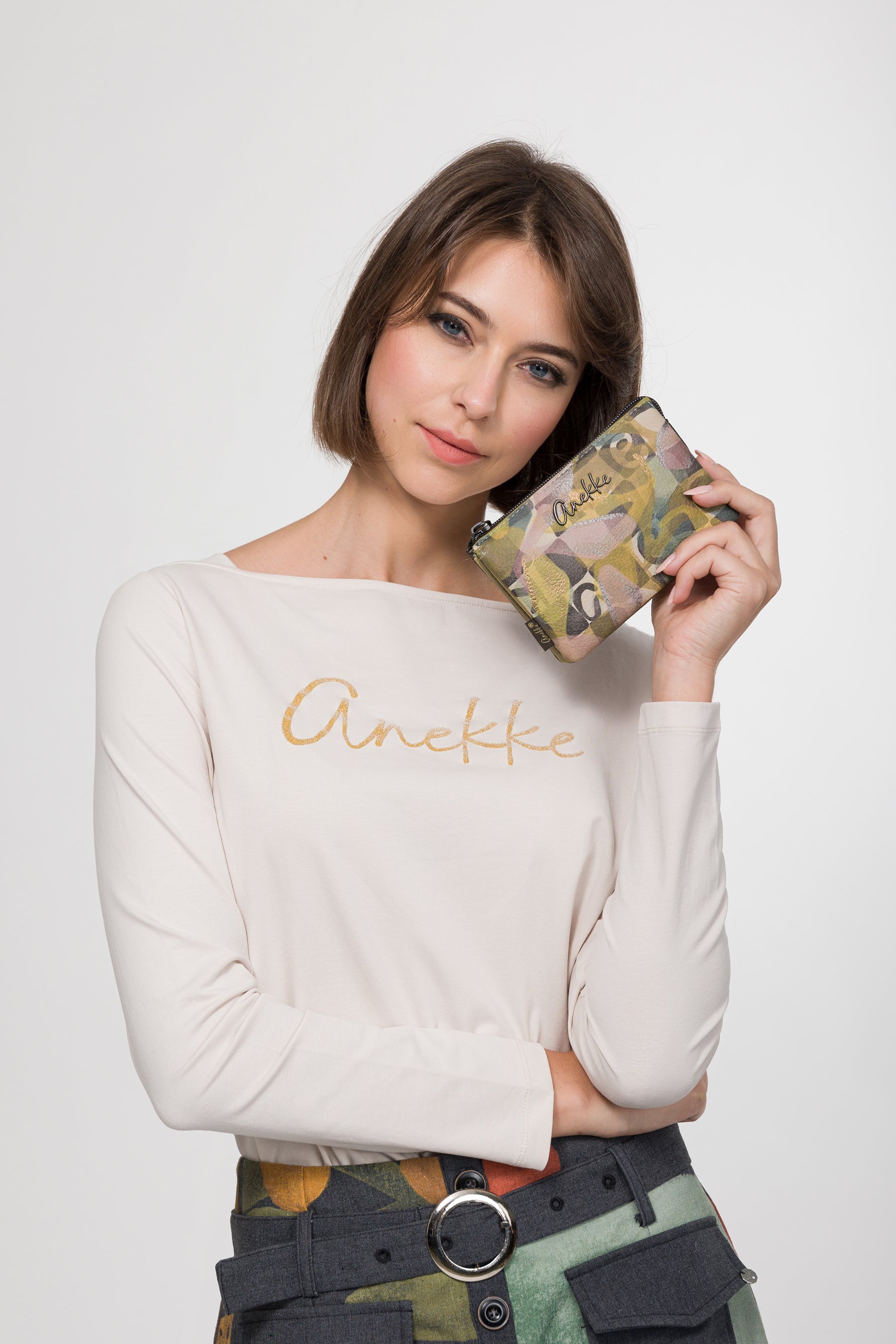 Portamonete a tre scomparti Bloom