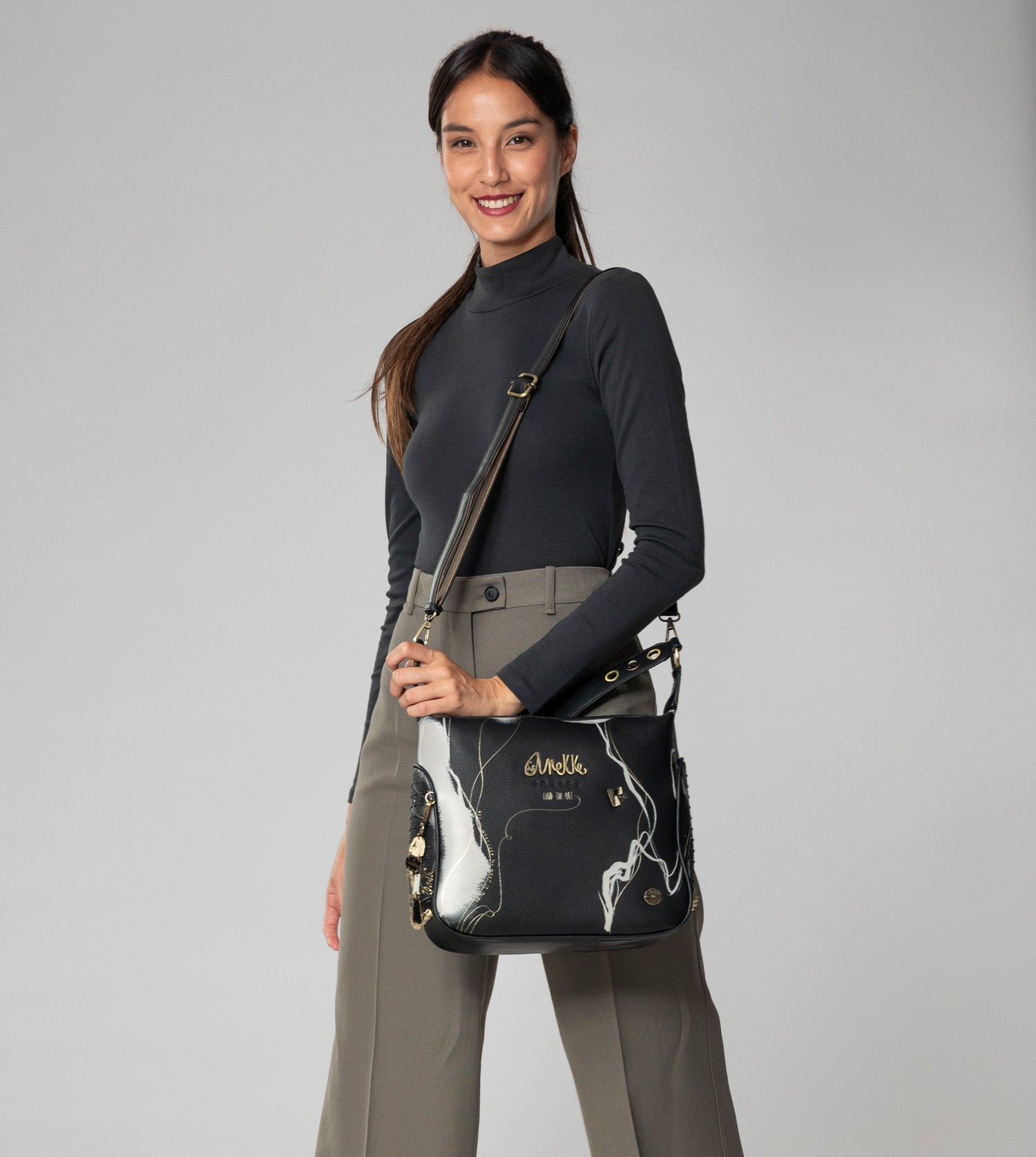 Borsa a tracolla nera Nature Shodō