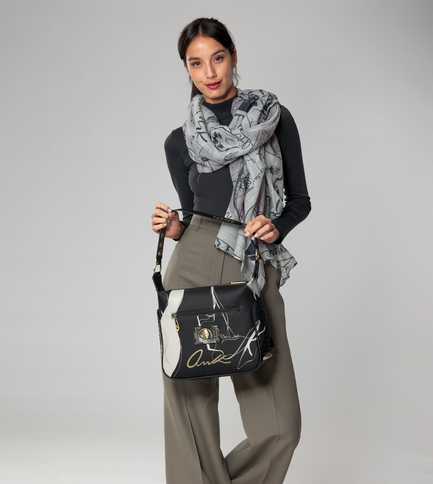 Borsa a tracolla nera Nature Shodō