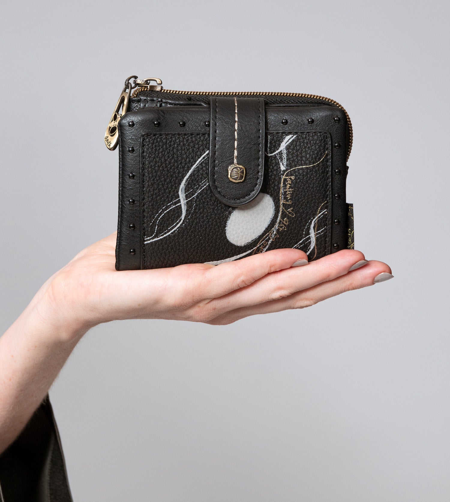 Portafoglio piccolo RFID nero Nature Shodō