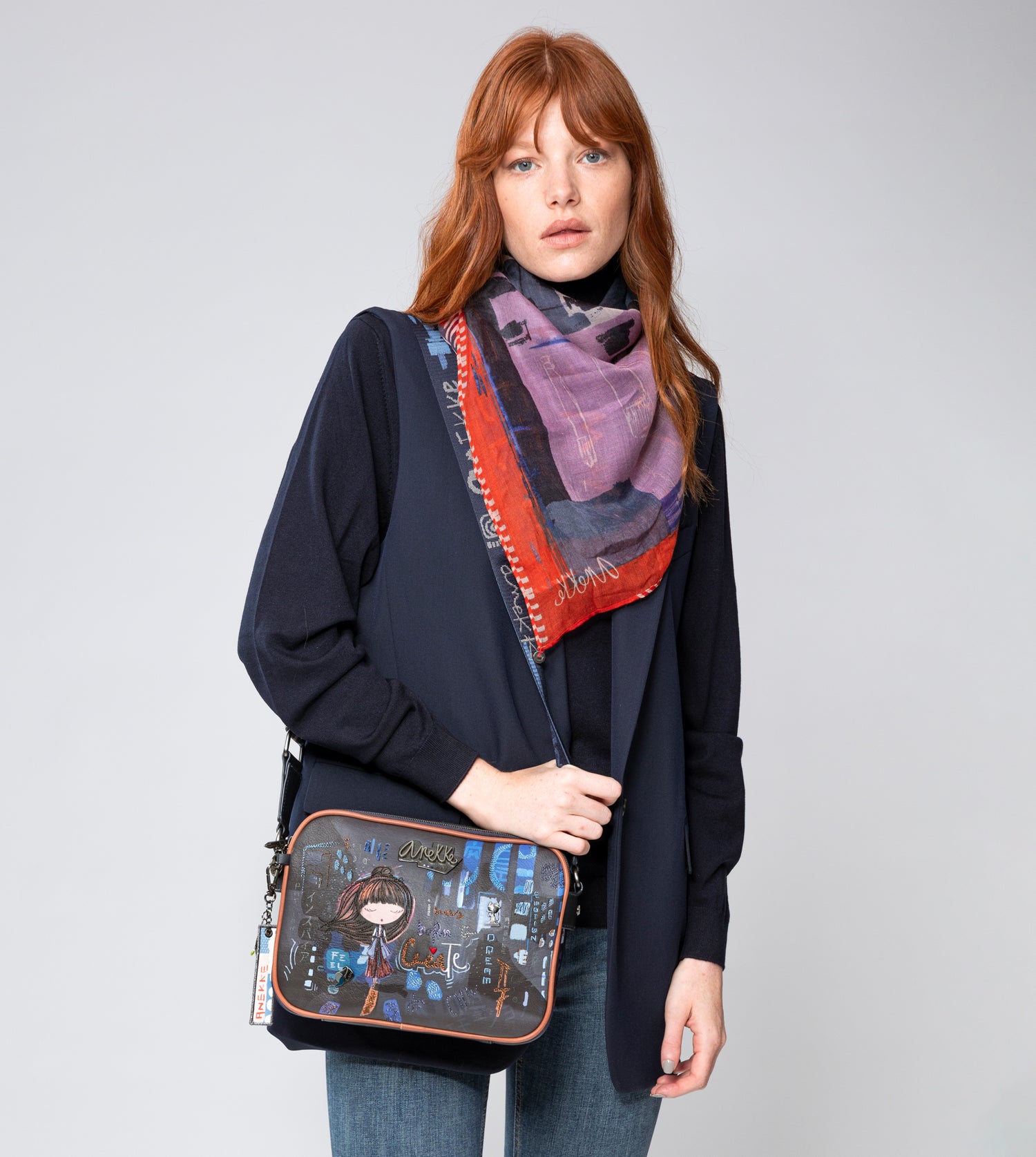 Borsa a tracolla Contemporary a 3 scomparti