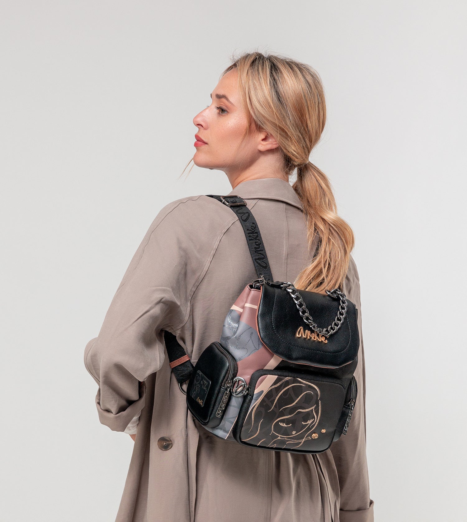 Zaino con patta Heartbeat