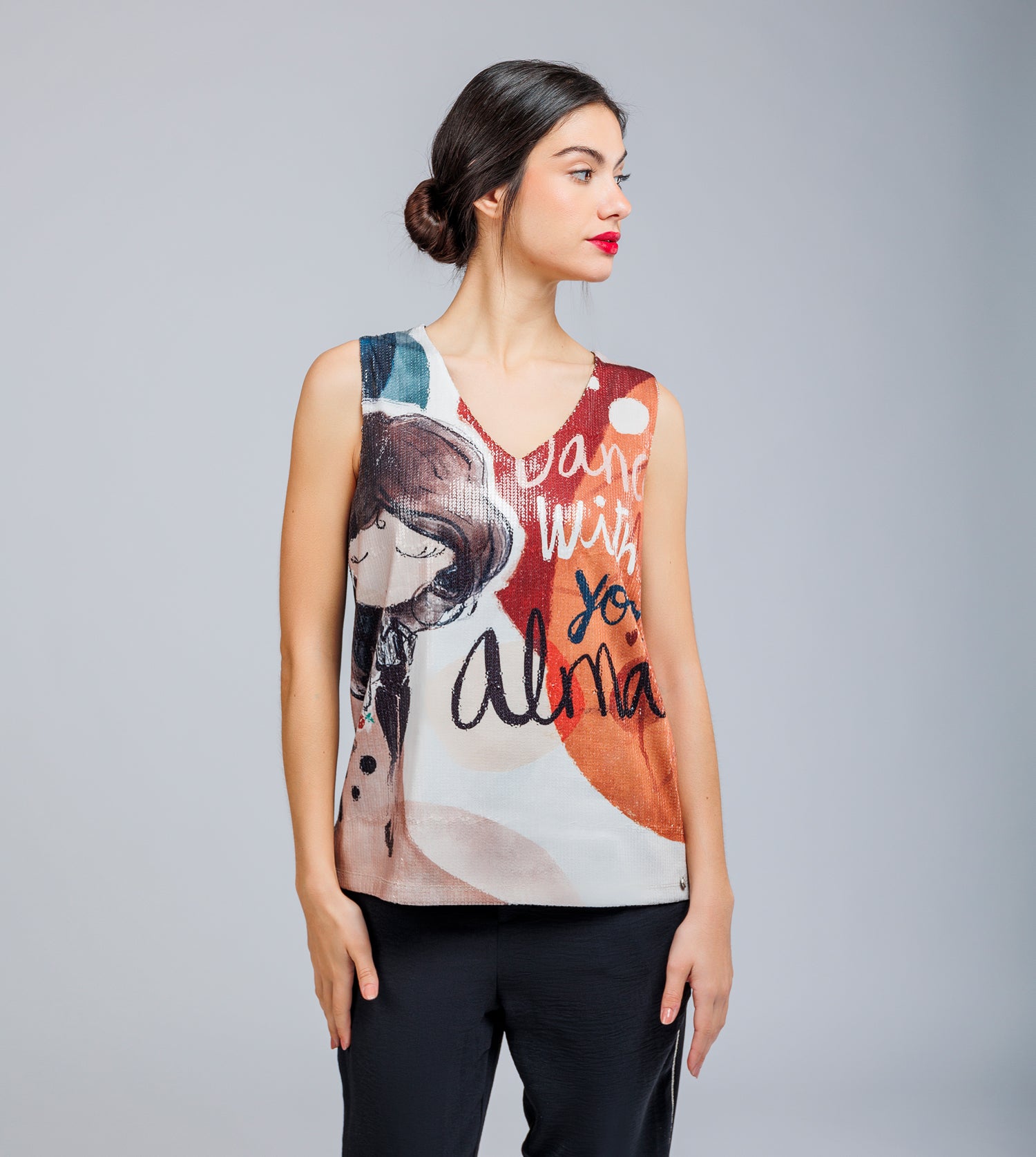 Top con paillettes Alma