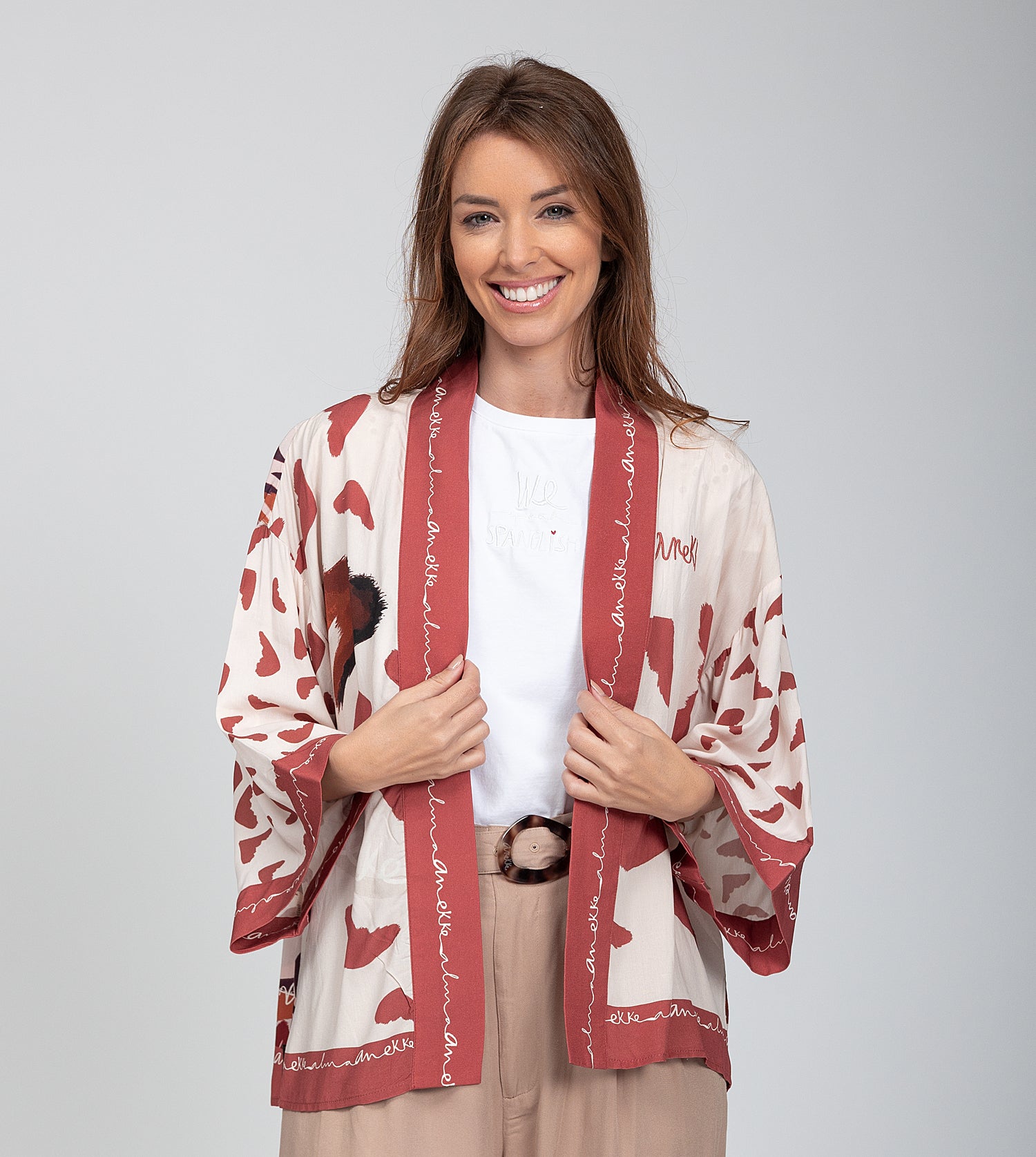 Kimono corto rosso