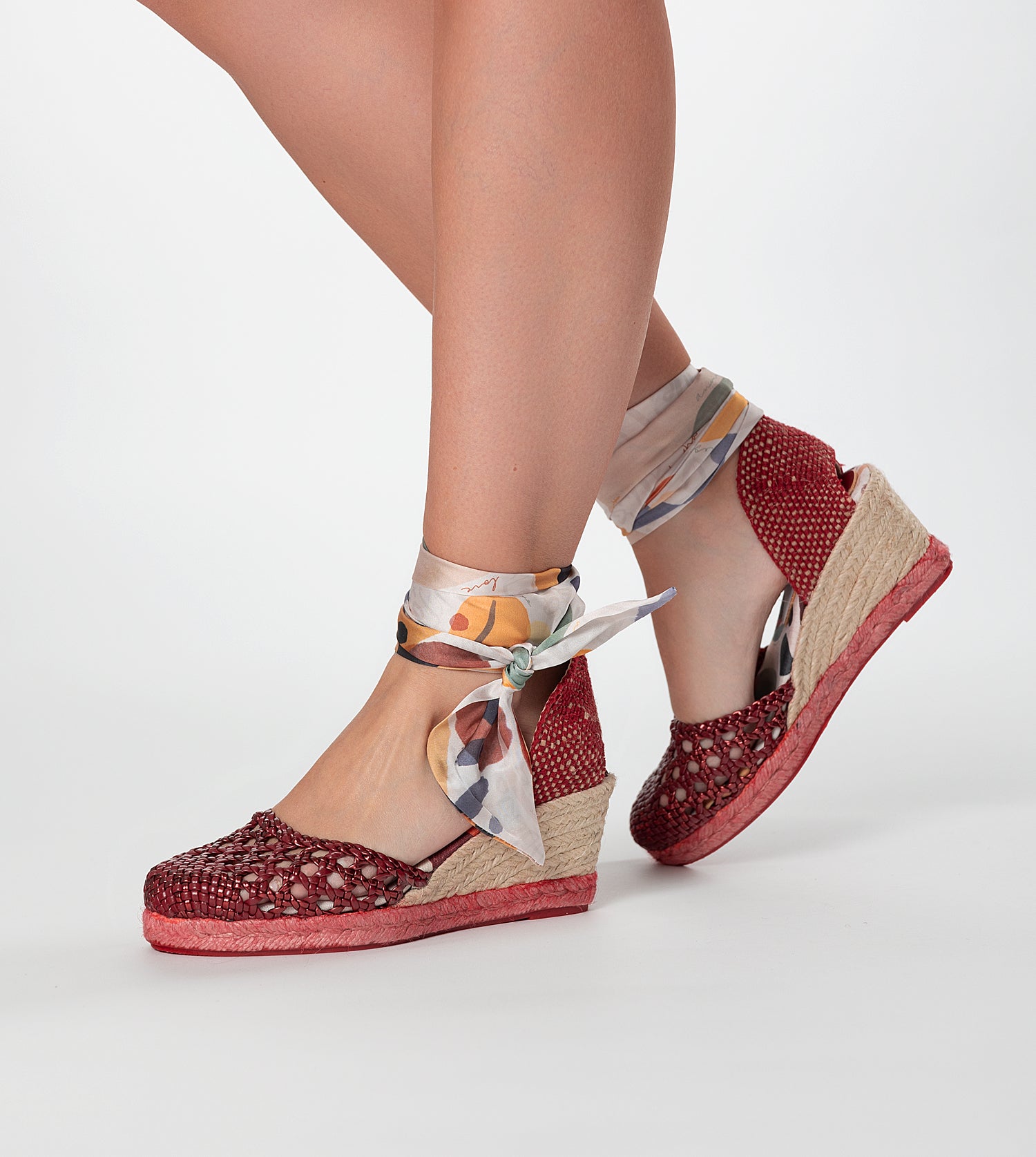 Sandali con zeppa rossi Alma