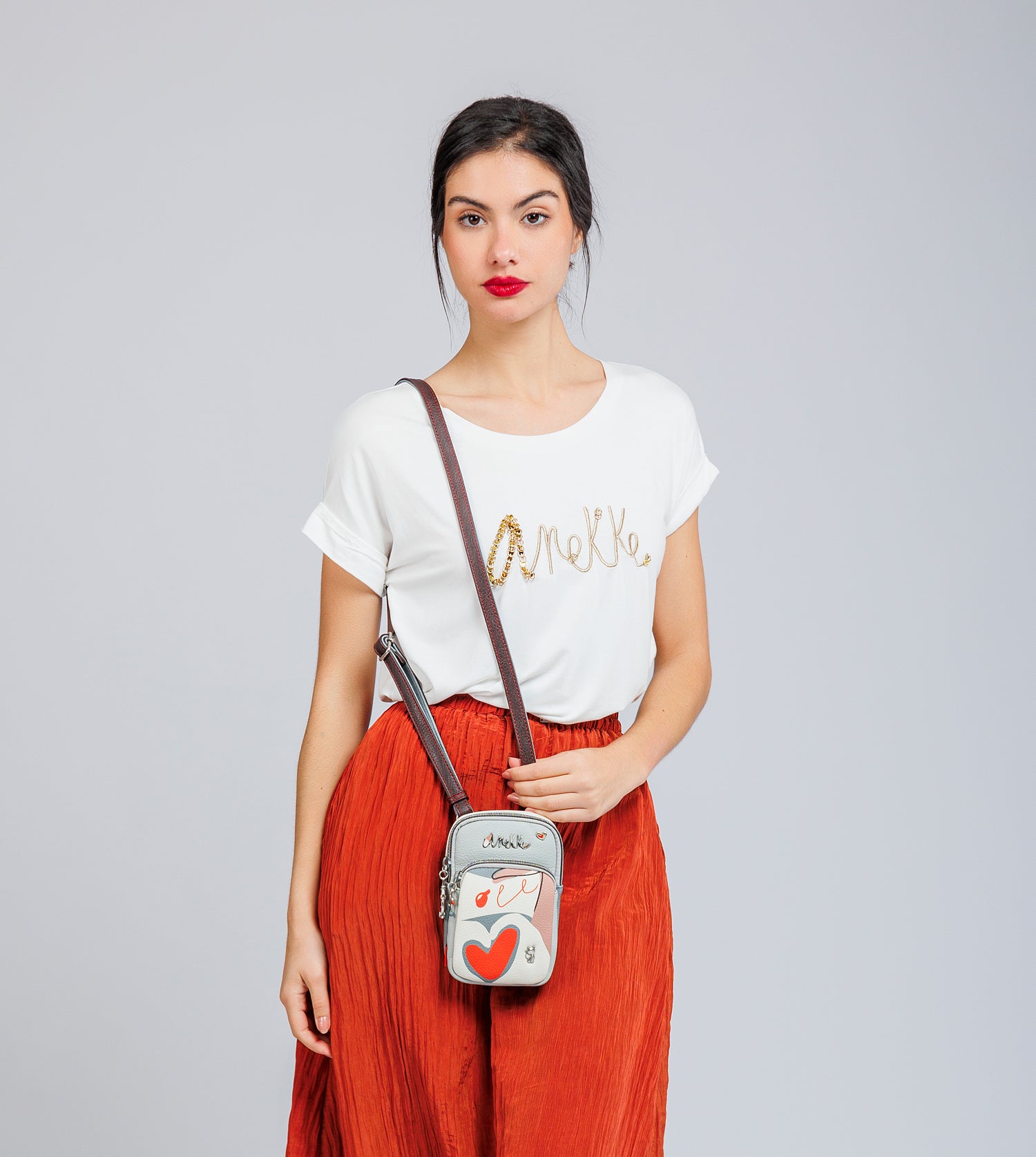 Mini borsa a tracolla Alma con tasca
