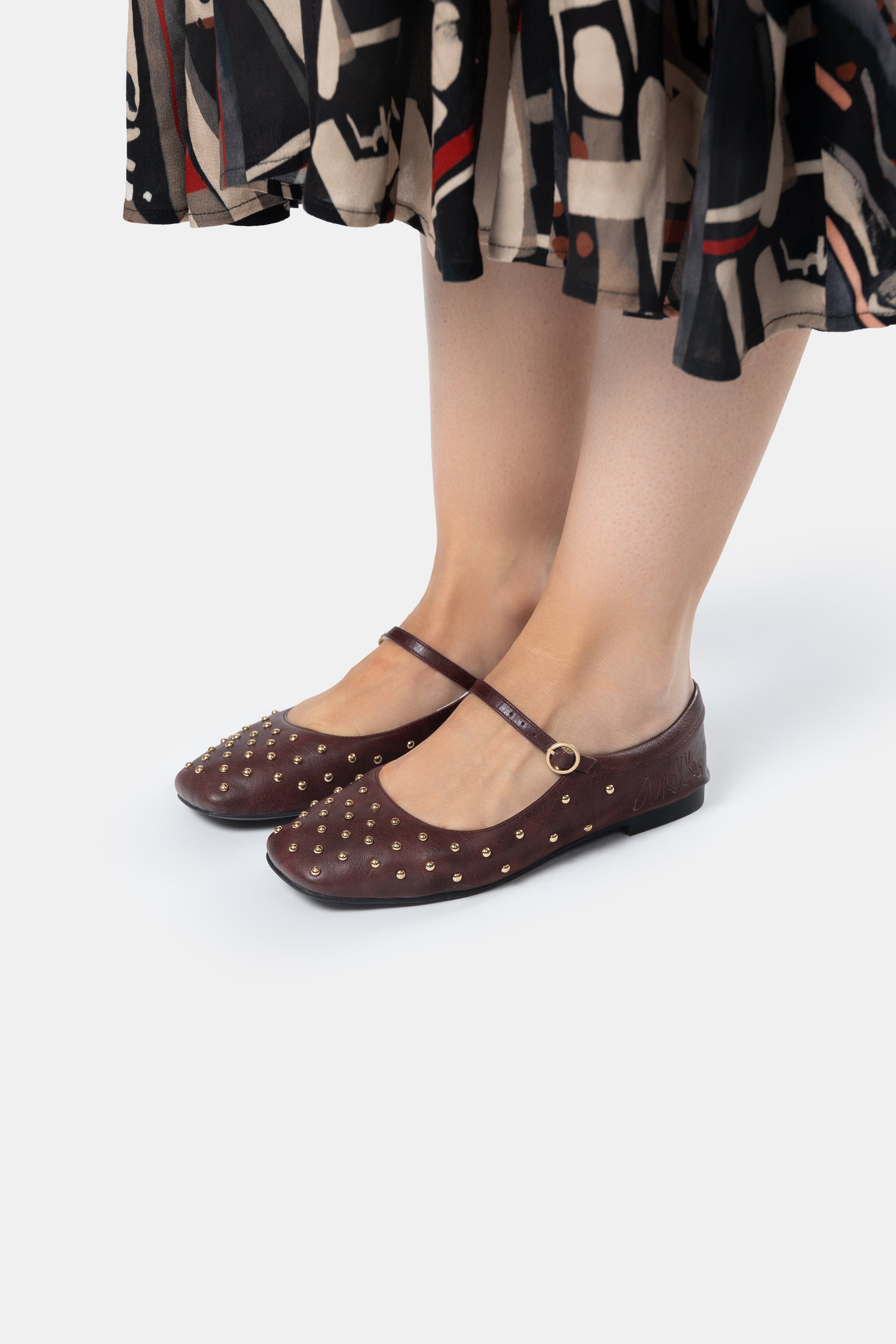Ballerine ornamenti bordeaux