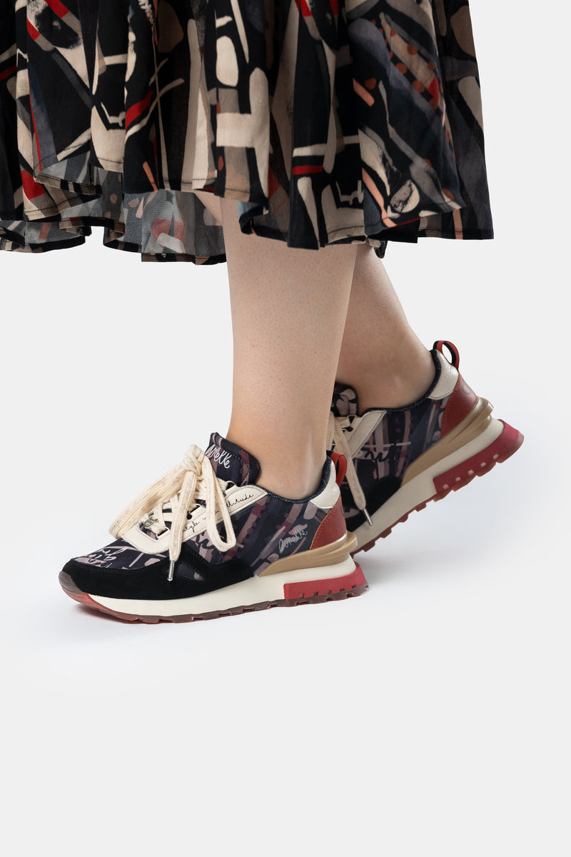 Scarpe sportive nero fantasia