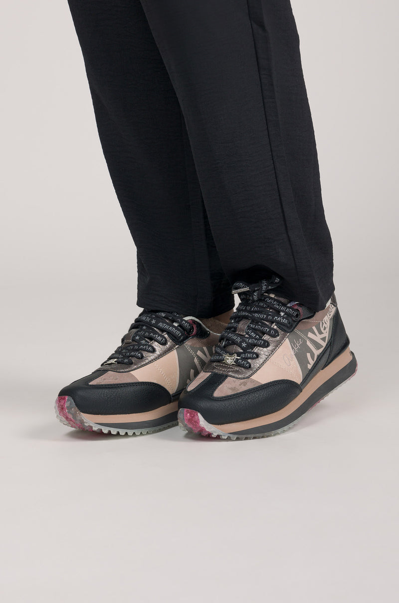 Sneakers nere e rosa