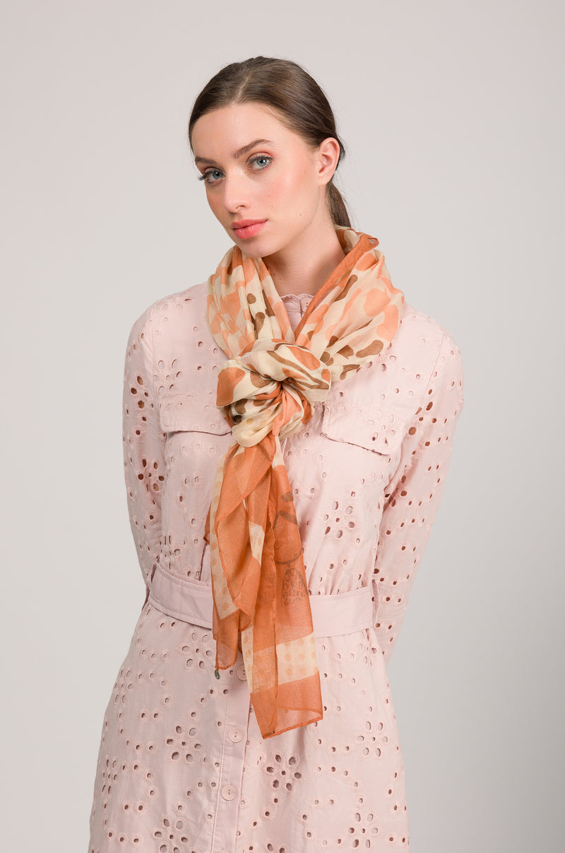 Foulard con stampa Gaia