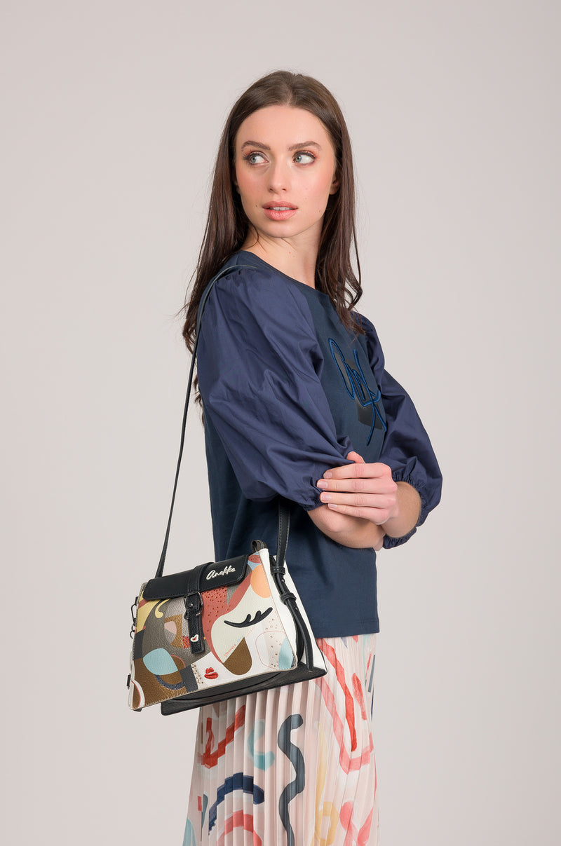 Borsa a tracolla con patta Eikon