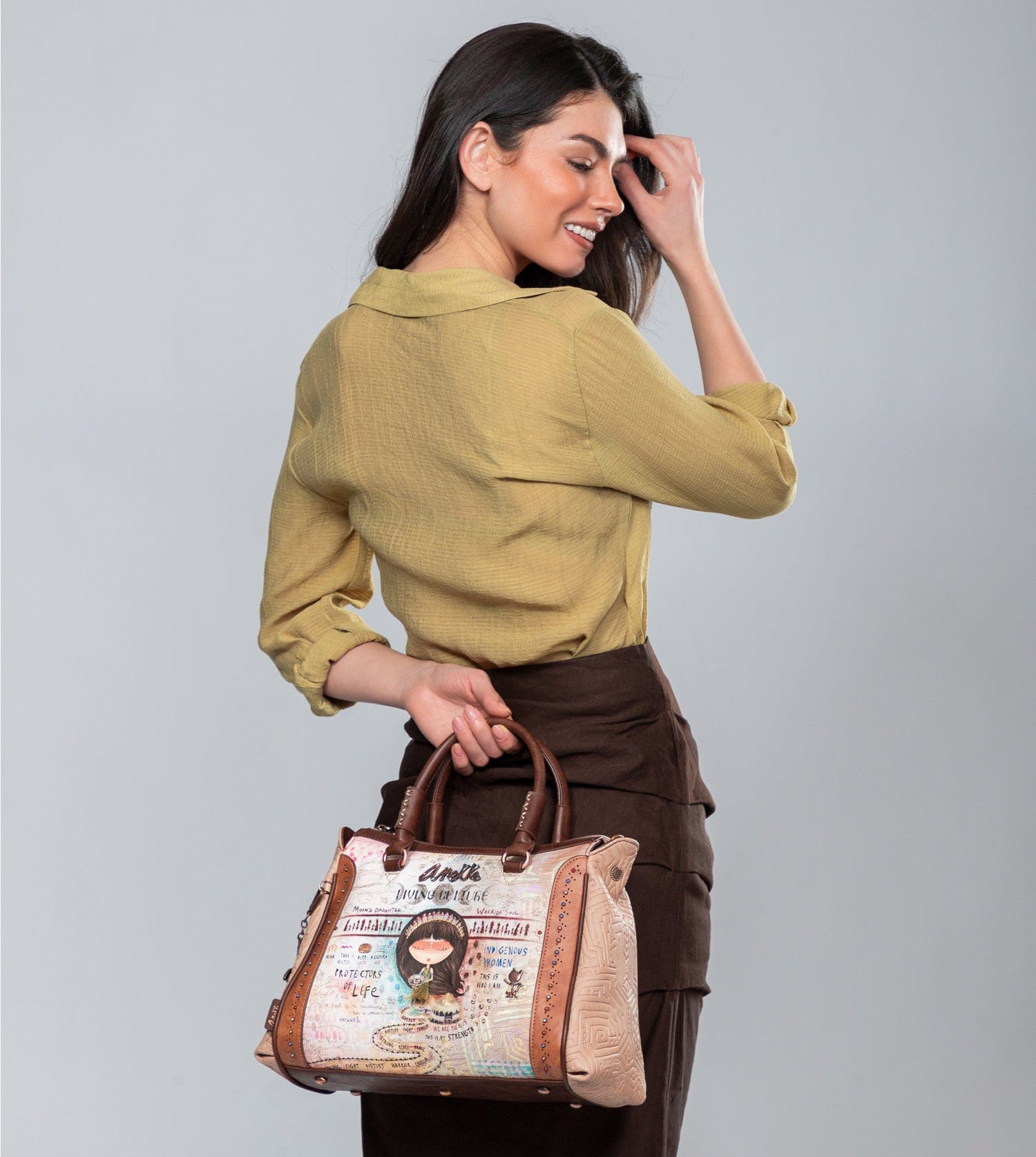 Borsa a tracolla grande Menire con tracolle