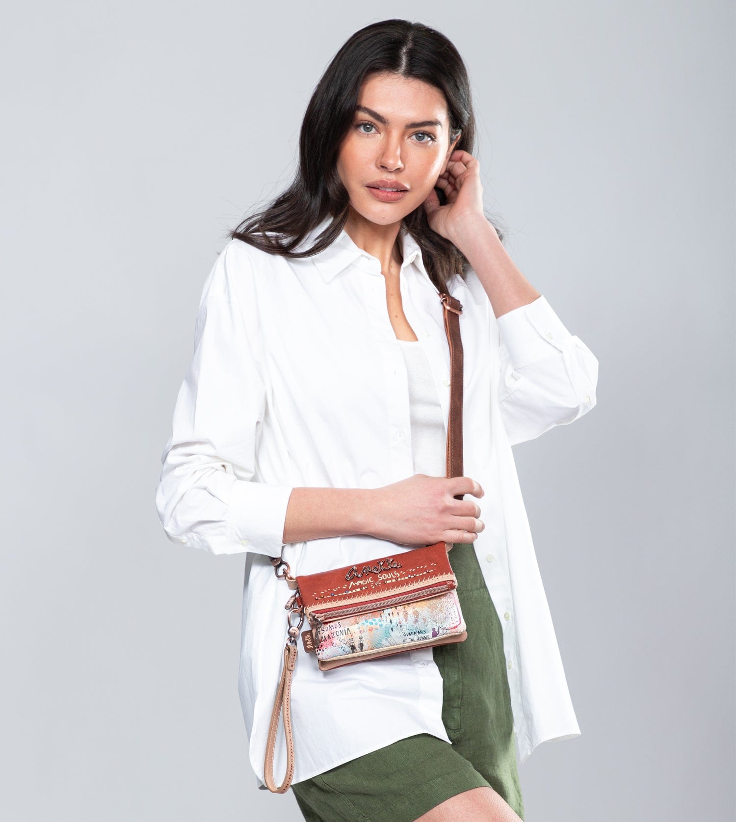 Borsa a tracolla piccola Tribe con 2 scomparti