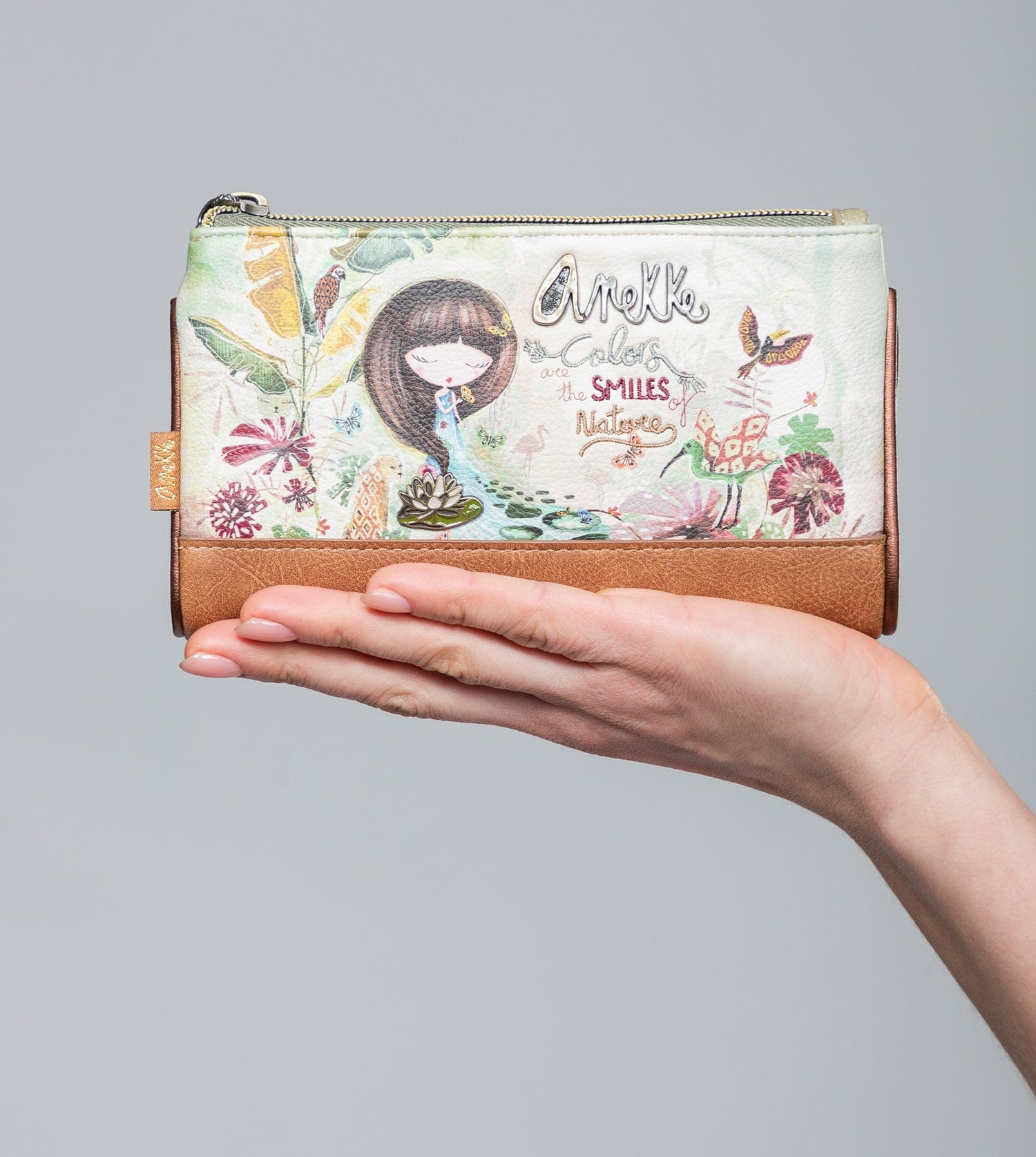 Portafoglio flessibile Amazonia RFID in rilievo