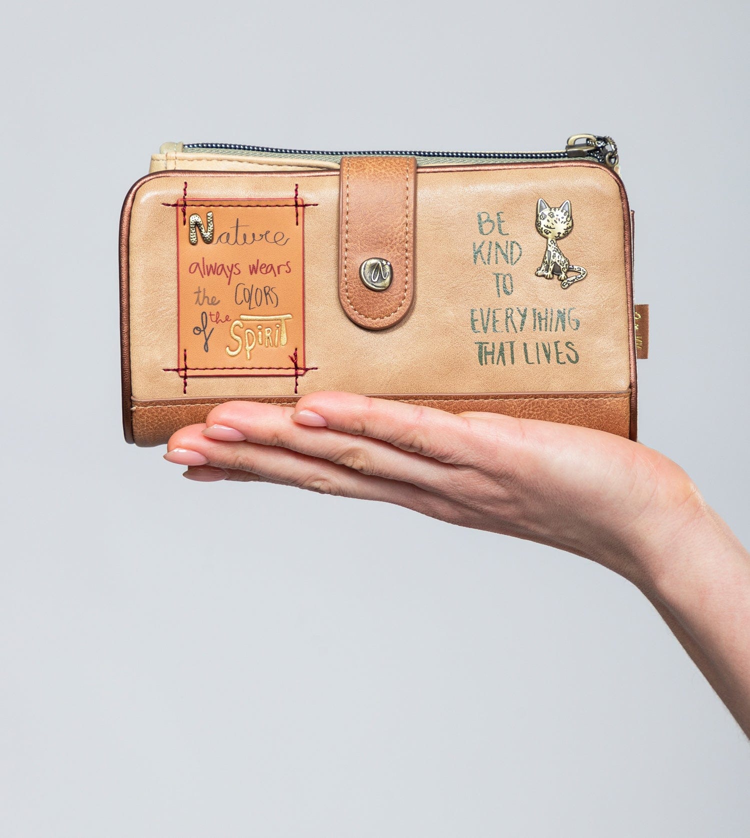 Portafoglio flessibile Amazonia RFID in rilievo