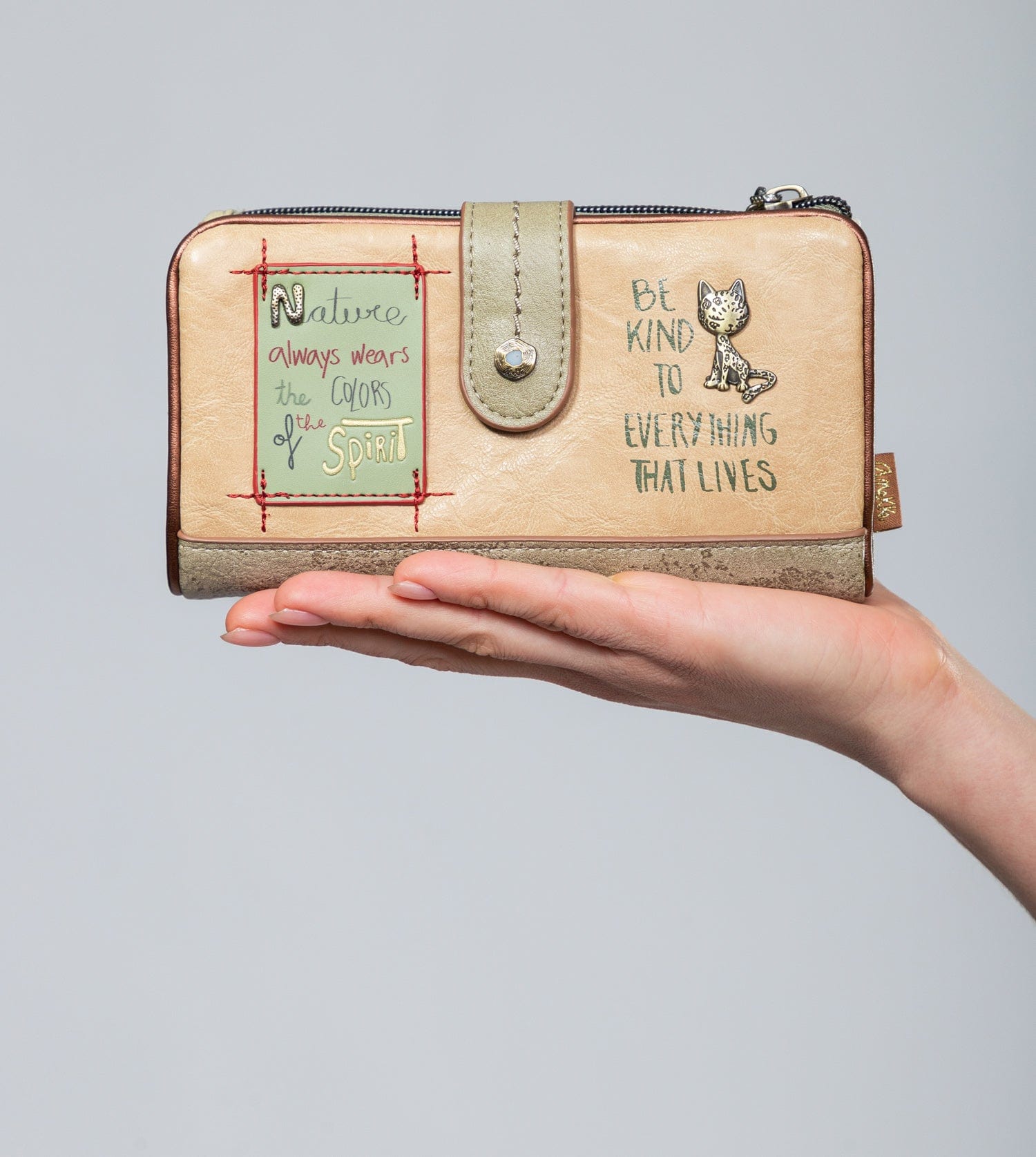 Portafoglio RFID flessibile grande Butterfly