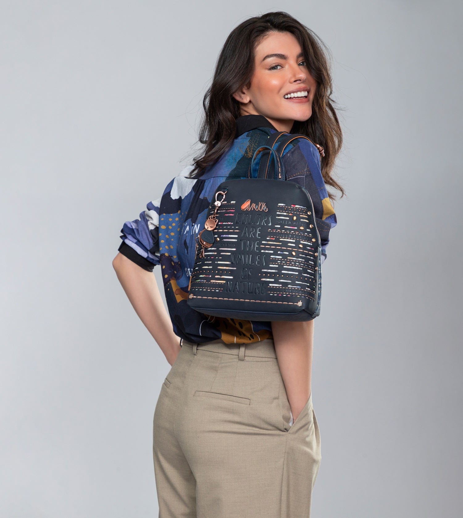 Zaino blu navy Nature Pachamama