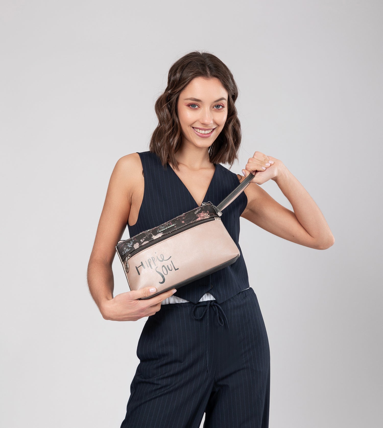 Borsa da toilette rosa Peace &amp; Love