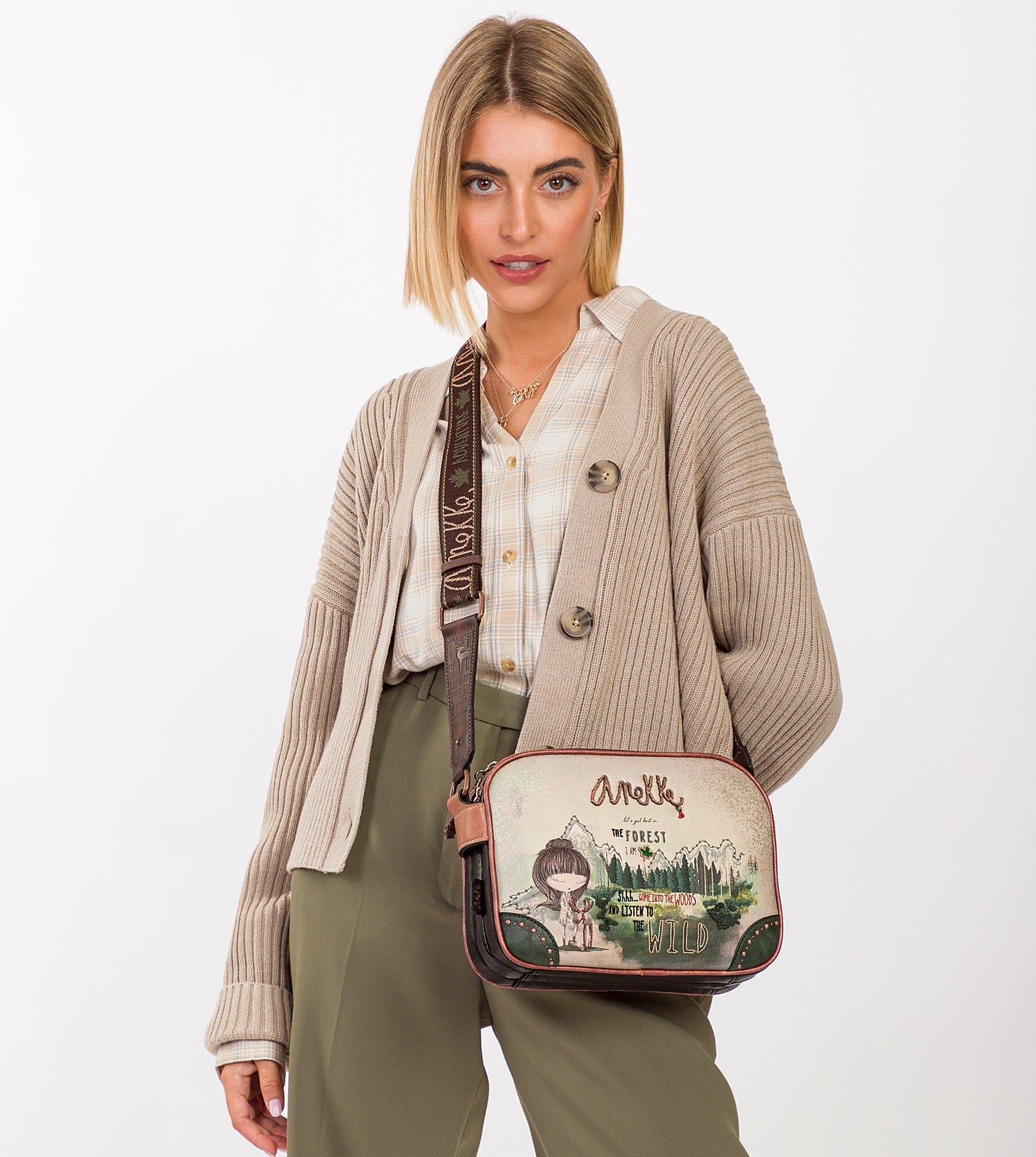 Borsa a tracolla a tre scomparti The Forest