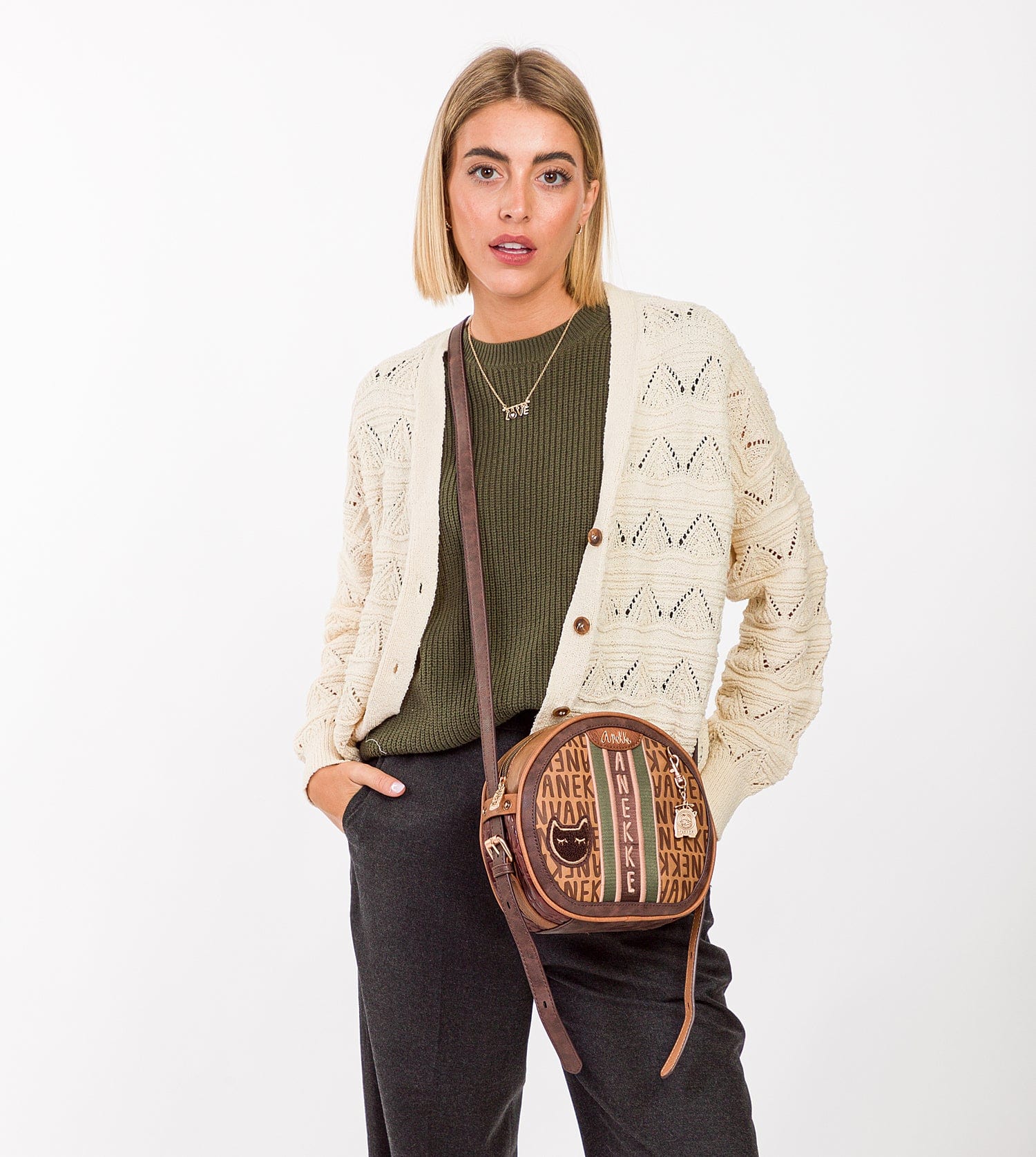 Borsa a tracolla rotonda con logo Urban