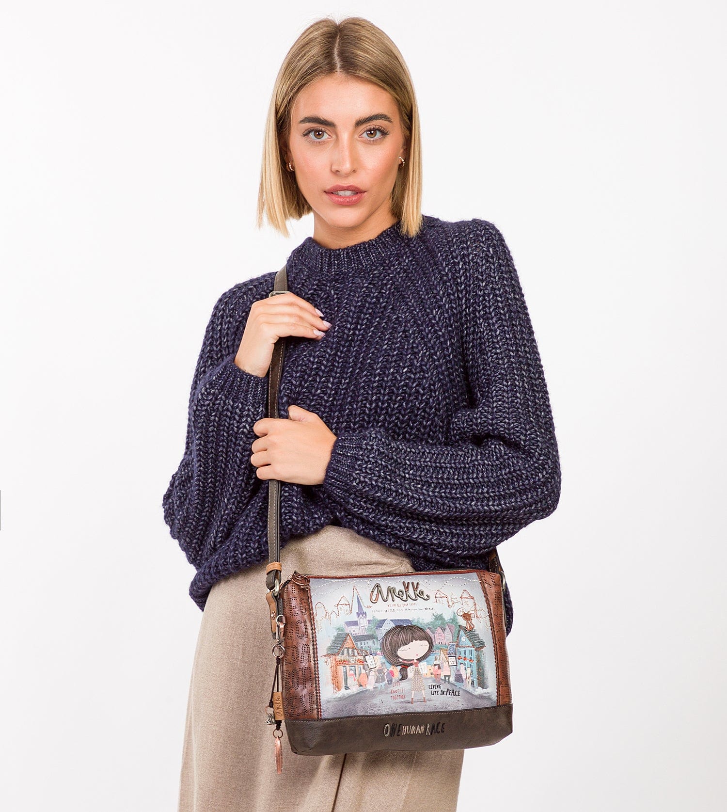 Borsa a tracolla stampata Voice