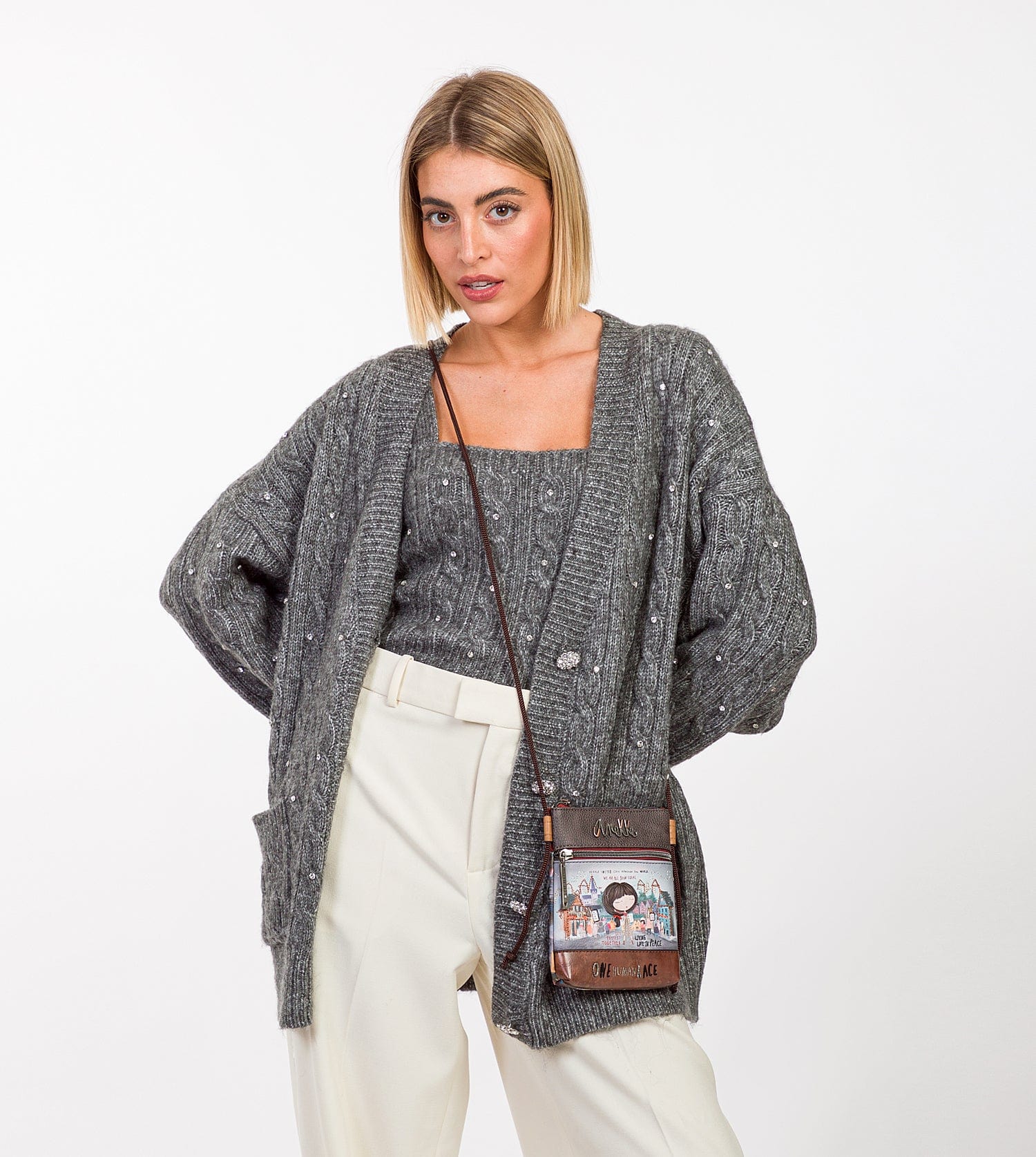 Mini borsa a tracolla con doppio scomparto Voice